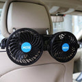 XOOL Electric Car Fans for Rear Seat Passenger Portable Fans Headrest 360 Degree Rotatable Backseat Car Fan 12V Cooling Air Fan with Stepless Speed Regulation for Vehicles, SUV, RV