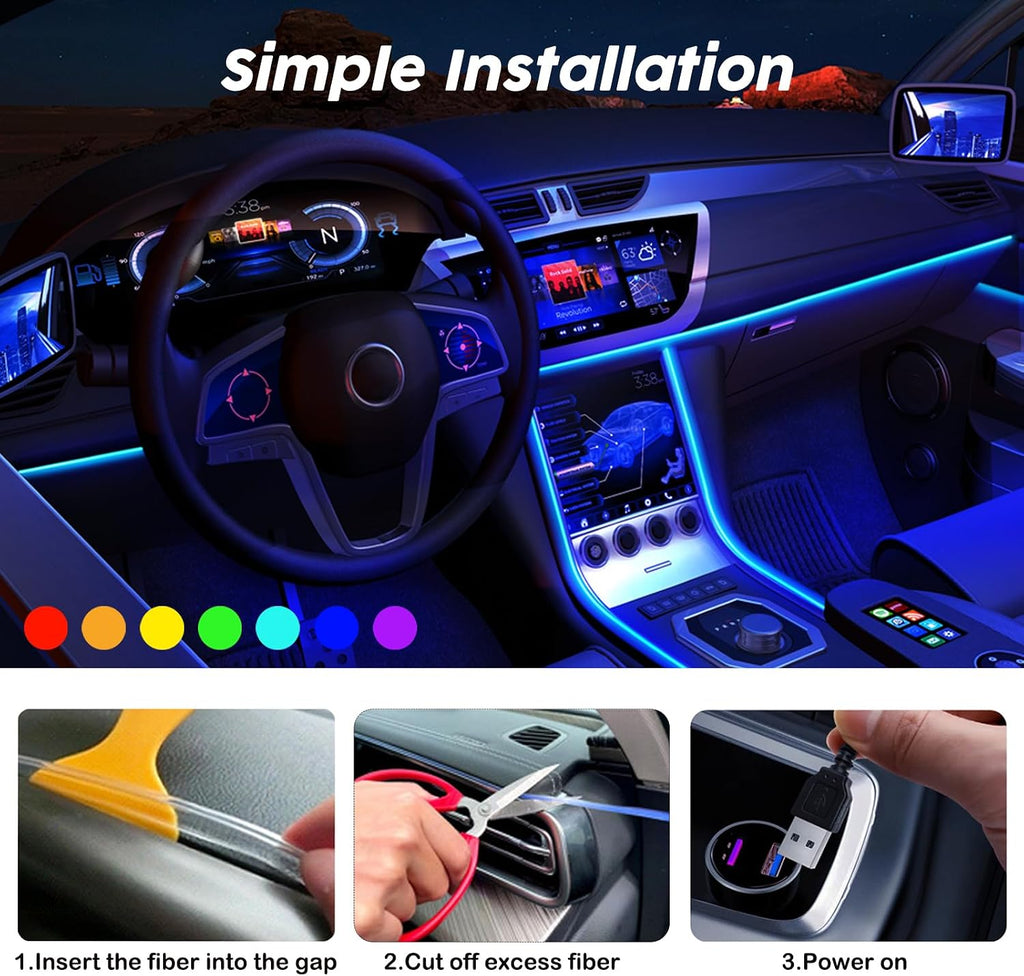 USB Car LED Lights Interior Car Lights Strip